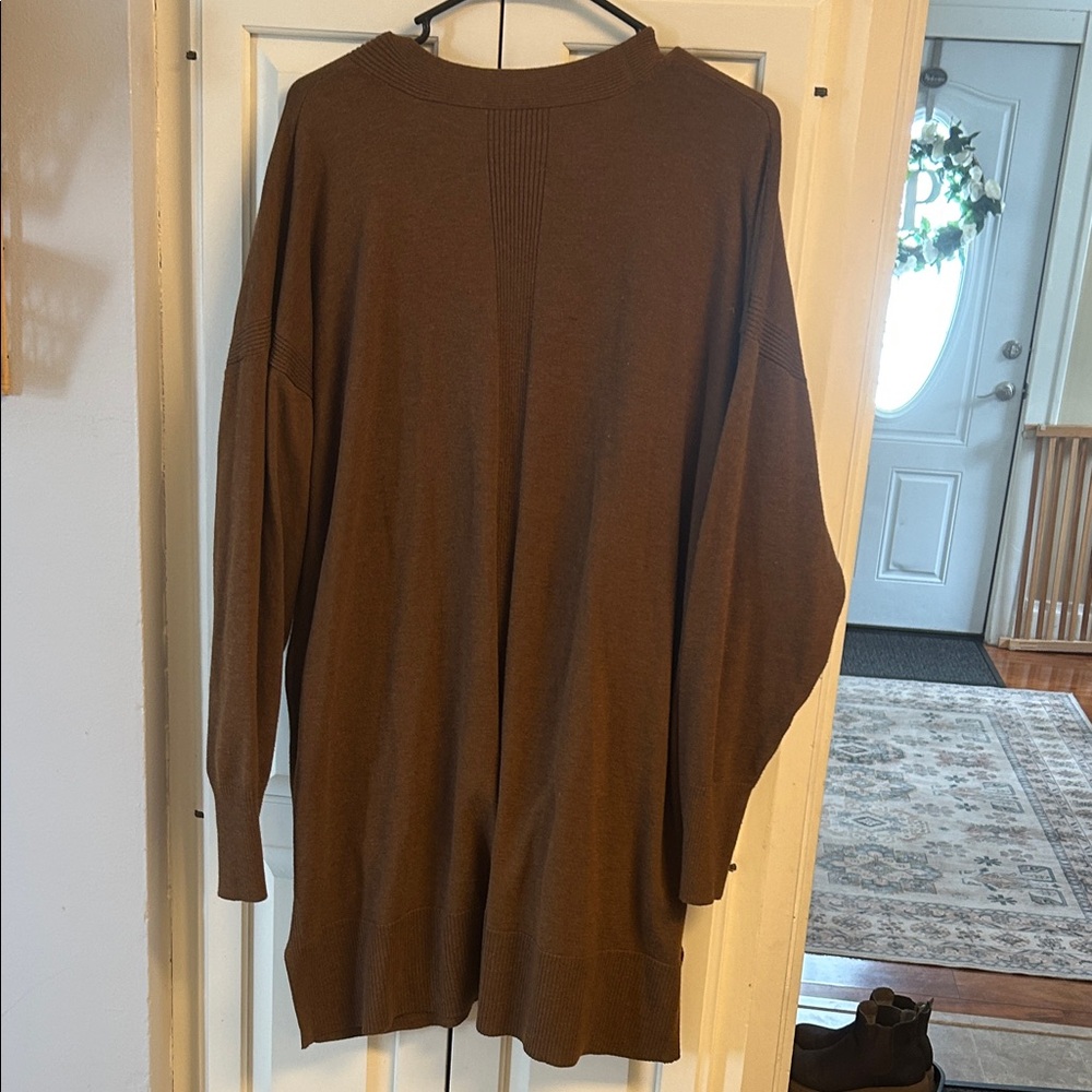 Time and Tru Chocolate Cardigan Sweater - Picture 5 of 5